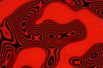 3d rendering of abstract blue and black line illusion