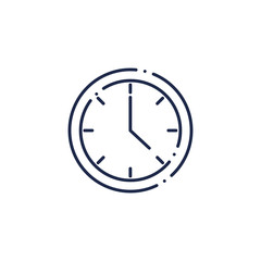 time clock line style icon