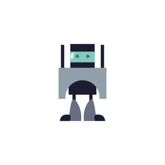 humanoid robot flat style icon