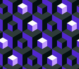 stairs cubes seamless dark purple