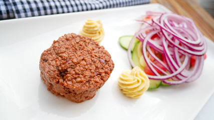 Beef dish in a restaurant