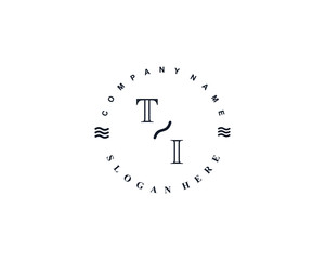  Initial TI vintage logo template