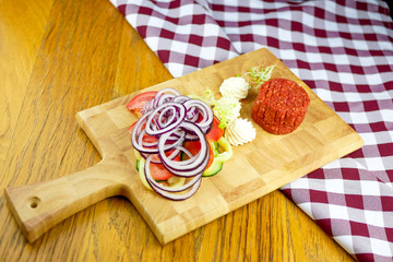 Beef dish in a restaurant