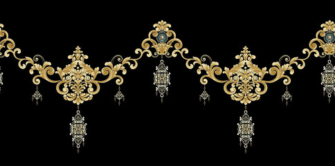 Decorative elegant luxury design.Vintage elements in baroque, rococo style.Design for cover, fabric, textile, wrapping paper .