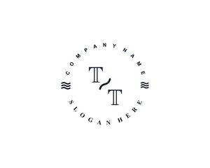  Initial TT vintage logo template