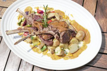 Beef dish in a restaurant