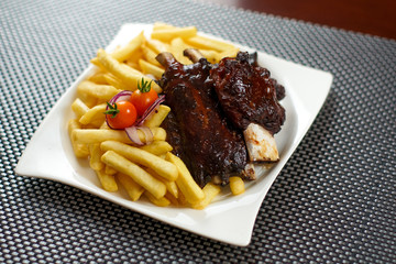 Beef dish in a restaurant