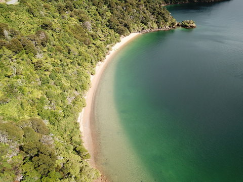 Marlborough Sounds Aerial View Near Picton, New Zealand