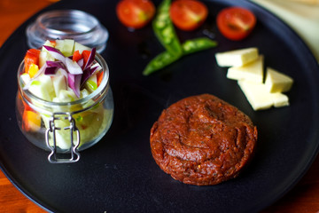 Beef dish in a restaurant