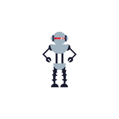 humanoid robot flat style icon