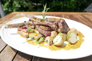 Beef dish in a restaurant