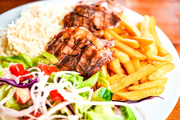 Beef dish in a restaurant