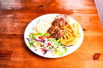 Beef dish in a restaurant