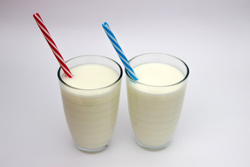 Milkshake isolated on a white background.