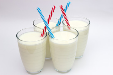 Milkshake isolated on a white background.