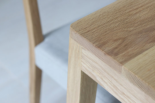 Close Up Wooden Furniture, Oak Wood Chair, Furniture Detail For Interior