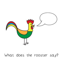 Cartoon Rooster Kids Learning Game