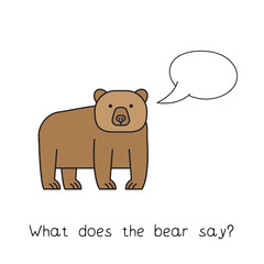 Cartoon Bear Kids Learning Game