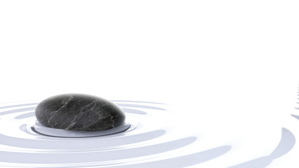 3d rendered spa illustration - floating stone