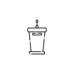speech podium vote line style icon