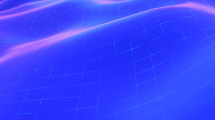 3d rendered synthwave style illustration of a digital landscape