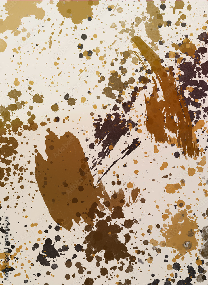 Wall mural Golden splatter texture