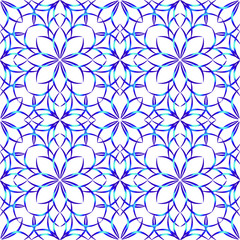 Seamless endless repeating multicolored bright ornament of different colors