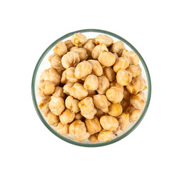 dried chickpeas isolated on white