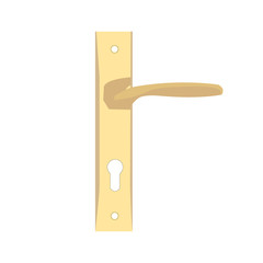 A Light Tan Colored Door Handle And Key Slot