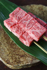 松阪肉の串焼き