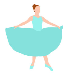 vector, isolated, ballerina dancing in a flat style, no face