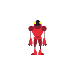 Plakat humanoid robot flat style icon