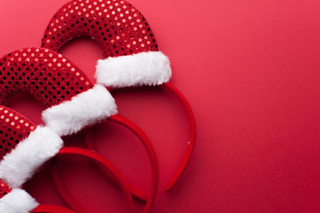 Christmas Red Headbands With Santa Claus Hat