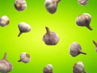 3d rendered food illustration  of garlic