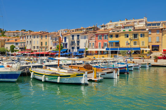 Port of Cassis old town. Provence, France