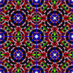 Seamless endless repeating multicolored bright ornament of different colors