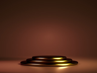 Beautiful luxury New Year Christmas holiday background. 3d illustration, 3d rendering. 3d illustration, 3d rendering.