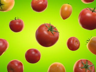 3d rendered food illustration of tomatoes