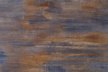 Top view on rustic wooden board background texture, natural wood table, surface with old natural pattern, hardwood floor. Old boards with brown peeling paint. Space for your text or image.