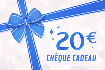 Chèque cadeau 20 euros - Carte Cadeau - Bon d'achat