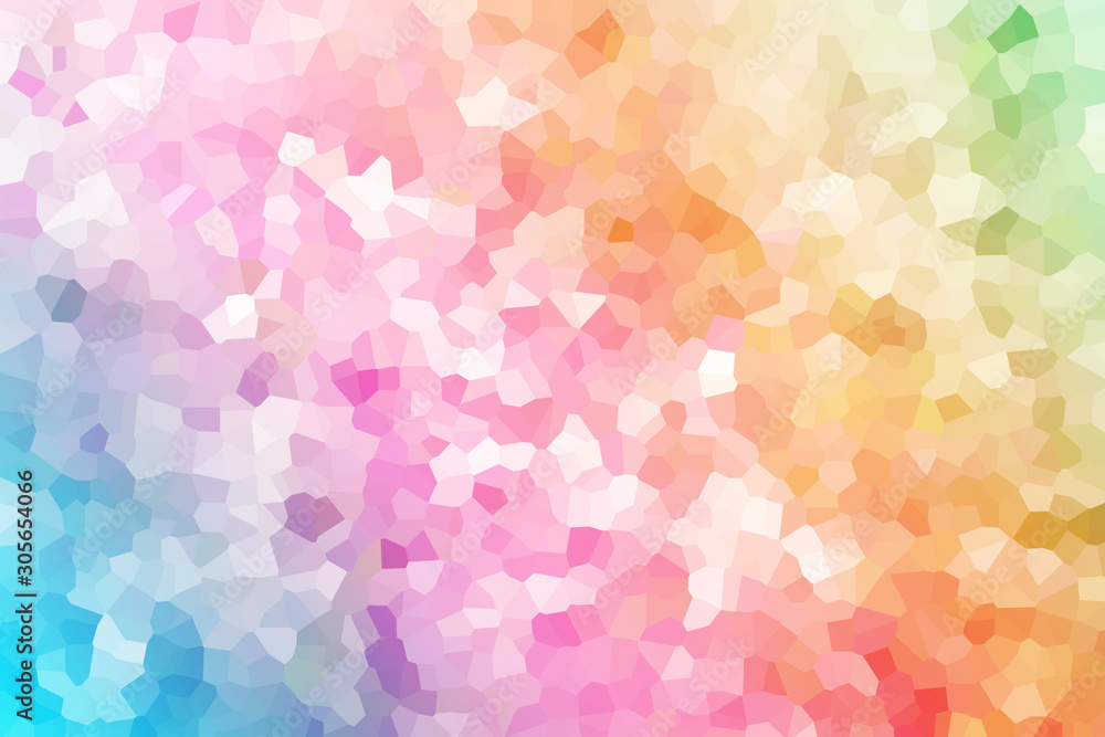 Poster abstract illustration of little hexagon pastel . art gradient colorful beautiful textured off focus 