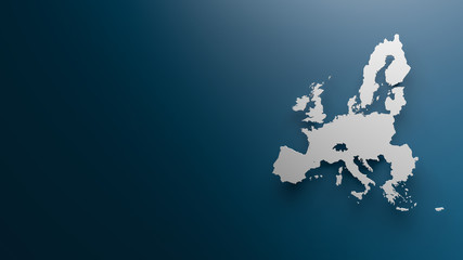 Map of the European Union on blue Background