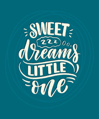 Obraz premium Lettering Slogan about sleep and good night. Vector illustration design for graphic, prints, poster, card, sticker and other creative uses