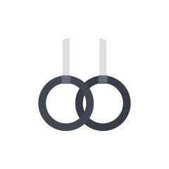 Gymnastic Rings Vector Flat Icon