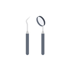 Dentist Tools Vector Flat Icon