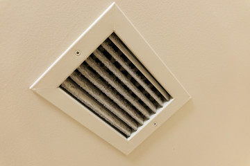 Mold in air conditioner system. Danger and the cause for diseases in house, hotel or office