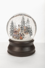 christmas ball with snow