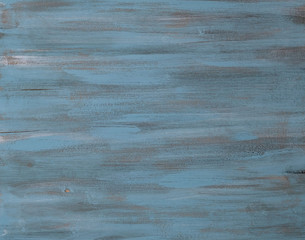 Fototapeta premium Handmade rustic wooden board background texture, natural wood table, surface with old natural pattern, hardwood floor. Old boards with white and blue peeling paint. Space for your text or image.