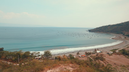 Fototapeta na wymiar beautiful indonesian beach with calm sea