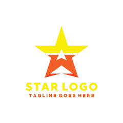 Obraz premium Star Logo Design. Modern Technology Symbol. Success Emblem Icon.